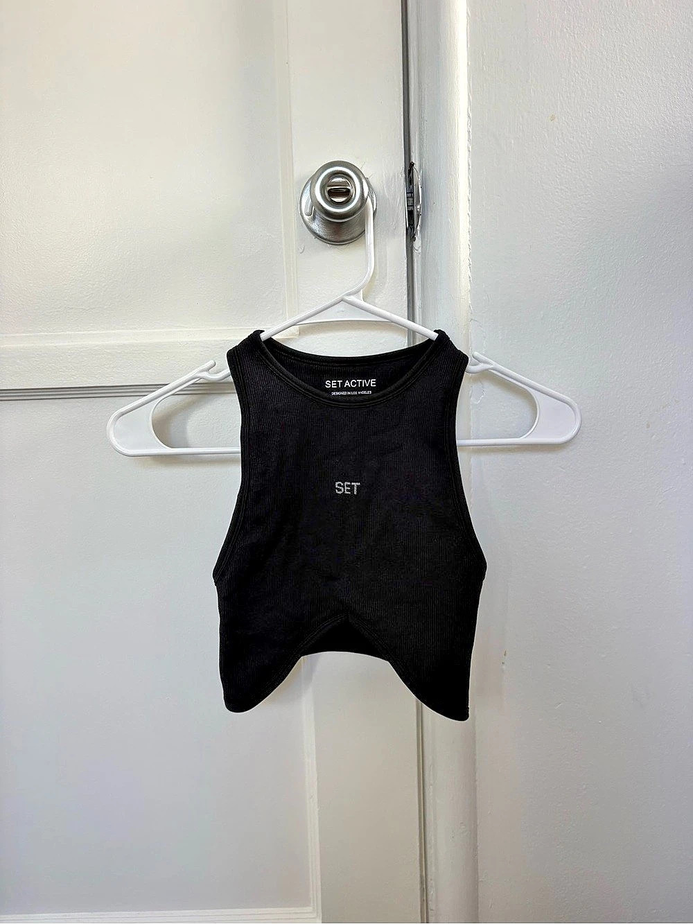 Set Active Ribbed Crop Tank